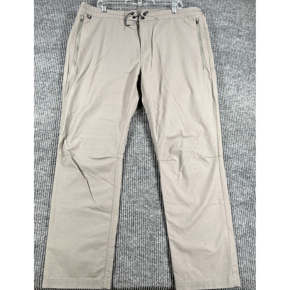Roark Layover 2.0 Pants Mens 38x30 Gray Chino Casual Comfort Drawstrings